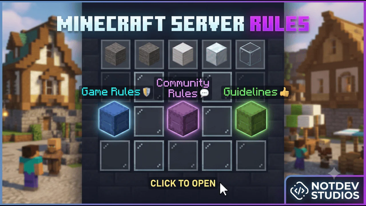 [NotDev] Modern Server Rules GUI | DeluxeMenus Configuration